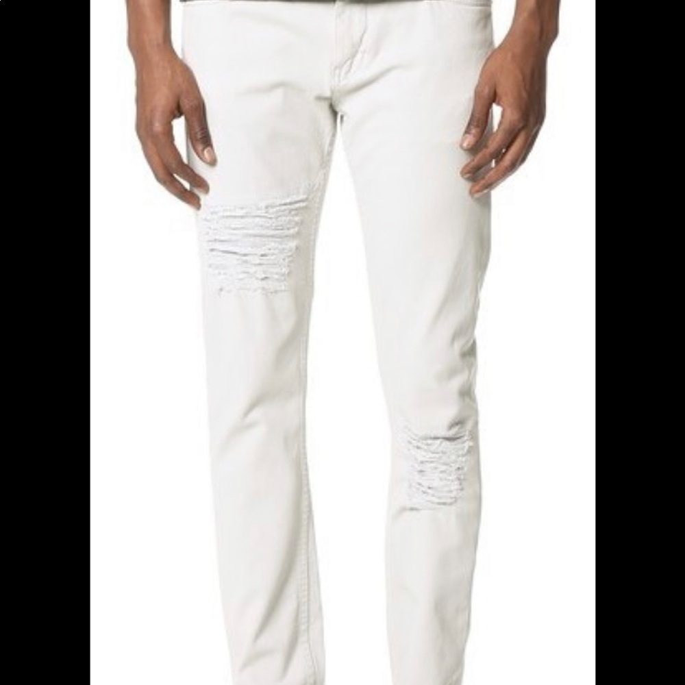 Helmut Lang — Skinny Distressed Jeans